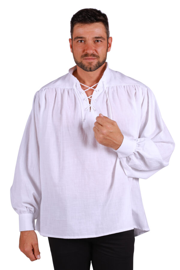 Piratenhemd mit Schnürung weiss Gr. XXXL