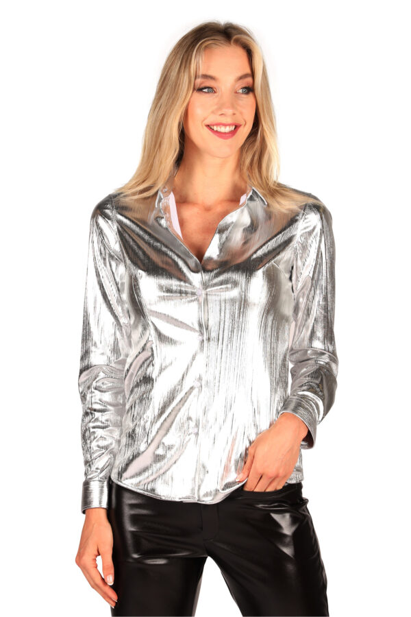 Damenhemd Shiningstar Silber Gr. XL